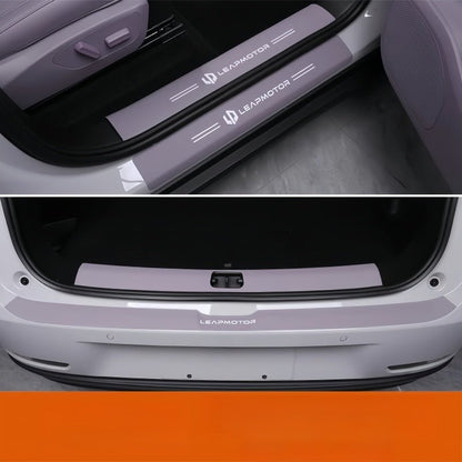 Leather Door Sill Protectors for Leapmotor C10 - NICE EVS