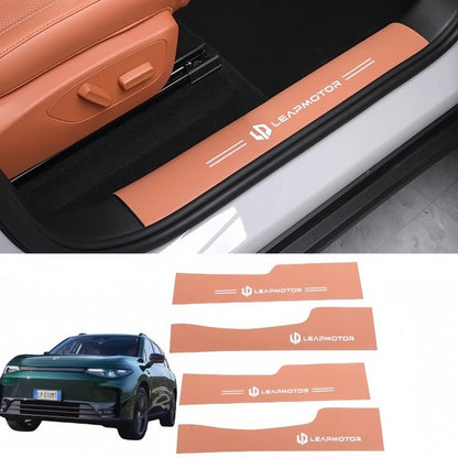 Leather Door Sill Protectors for Leapmotor C10 - NICE EVS
