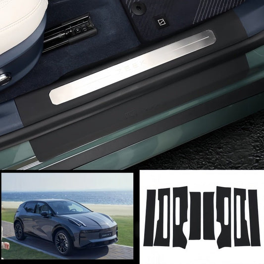 Leather Door Sill Protectors for ZEEKR X - NICE EVS