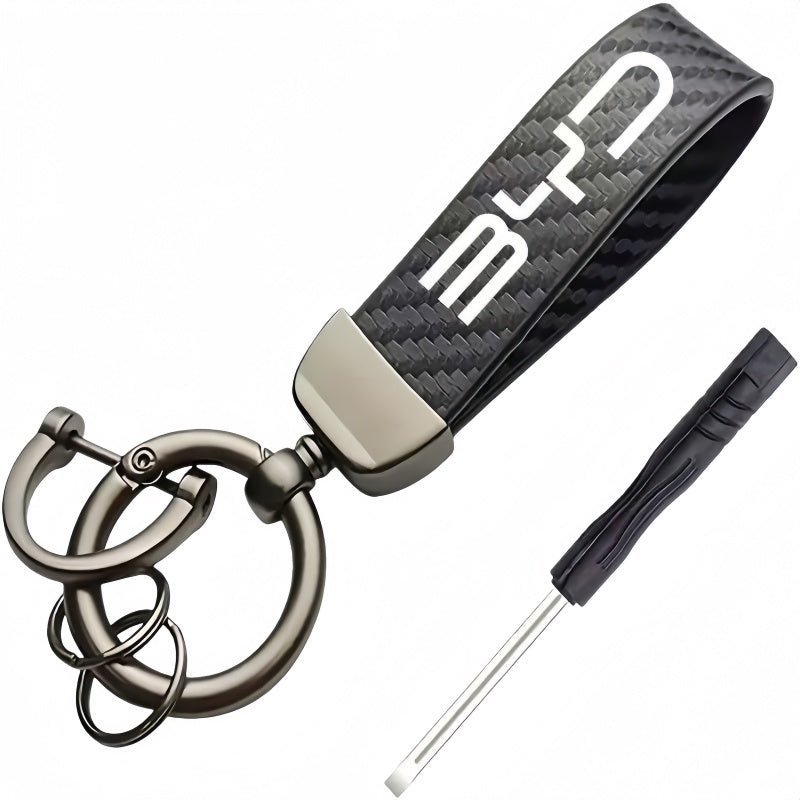 Leather Key Lanyard with Metal Hook for BYD - NICE EVS