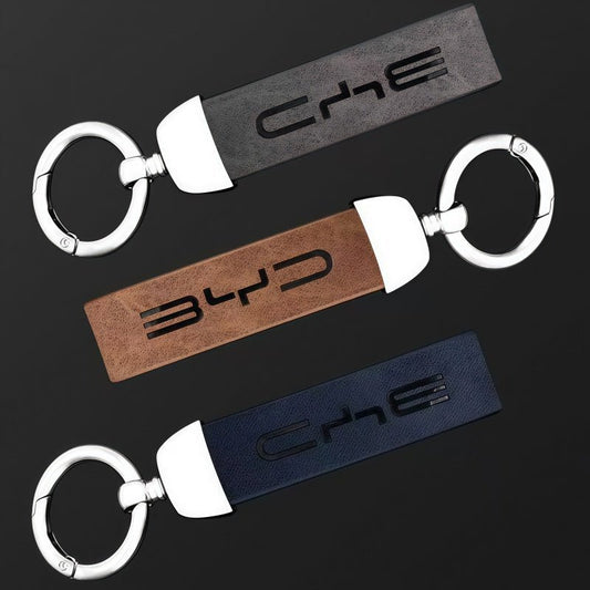 Leather Key Lanyard with Metal Hook for BYD - NICE EVS