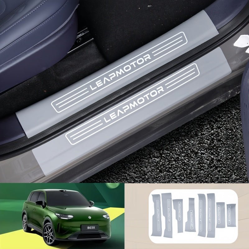 Leather Sill Scuff Plate Protector for Leapmotor B03X - NICE EVS