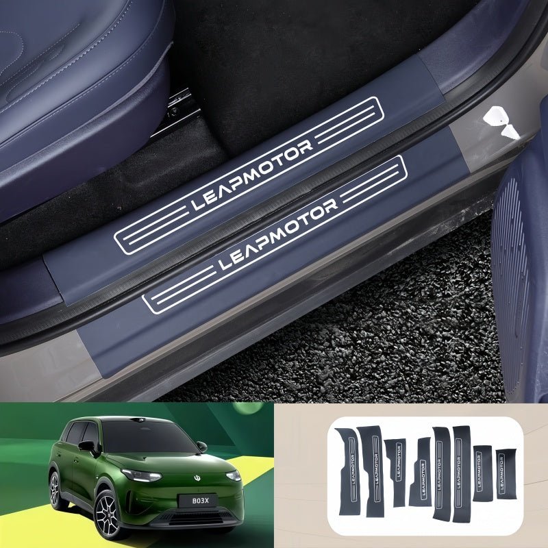 Leather Sill Scuff Plate Protector for Leapmotor B03X - NICE EVS