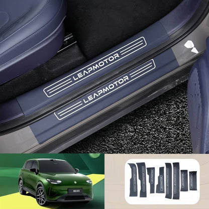Leather Sill Scuff Plate Protector for Leapmotor B03X - NICE EVS