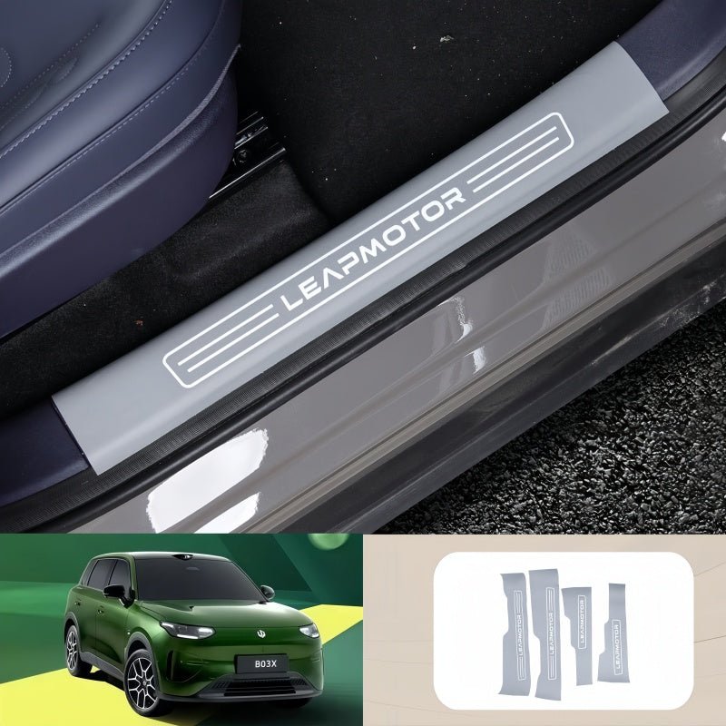 Leather Sill Scuff Plate Protector for Leapmotor B03X - NICE EVS