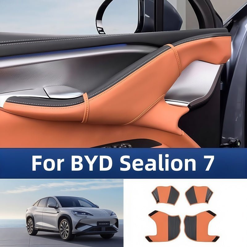 Leather Upper Door Handle Cover for BYD Sealion 7 - NICE EVS