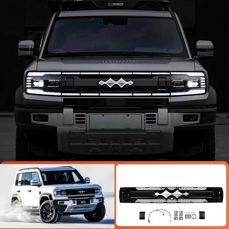LED Light-Up Front Grille with Emblem for BYD Leopard 5 & Denza B5 - NICE EVS