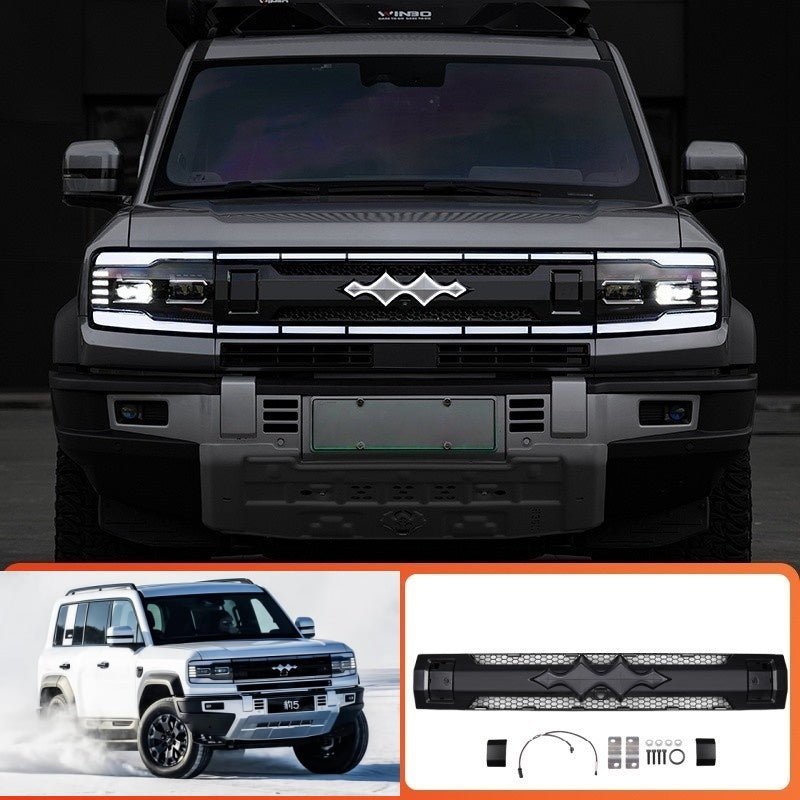 LED Light-Up Front Grille with Emblem for BYD Leopard 5 & Denza B5 - NICE EVS
