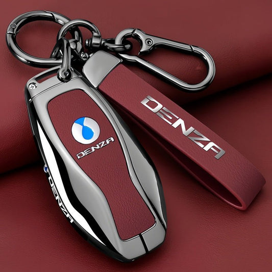 Luxury Zinc Alloy Leather Key Fob Cover for Denza B5 B8 - NICE EVS