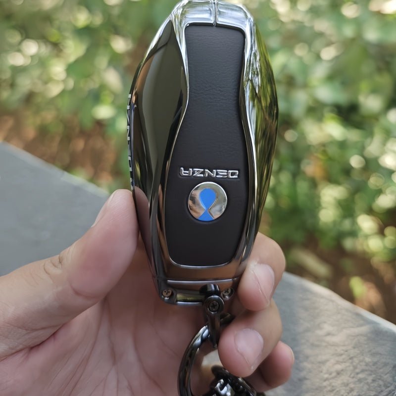 Luxury Zinc Alloy Leather Key Fob Cover for Denza B5 B8 - NICE EVS
