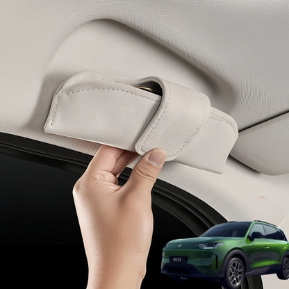 Magnetic Suede Car Sunglasses Holder for Leapmotor B03X - NICE EVS