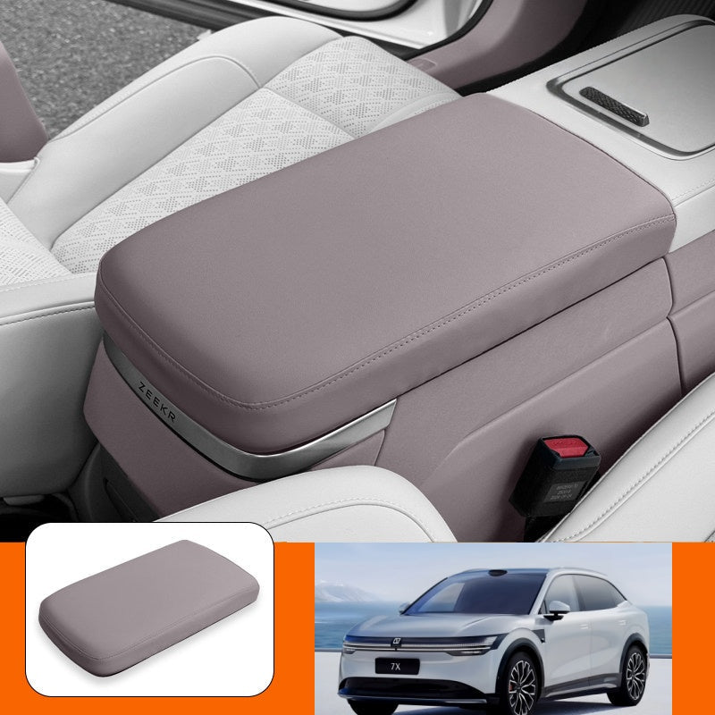 Nappa Leather Center Console Armrest Cover for Zeekr 7X - NICE EVS
