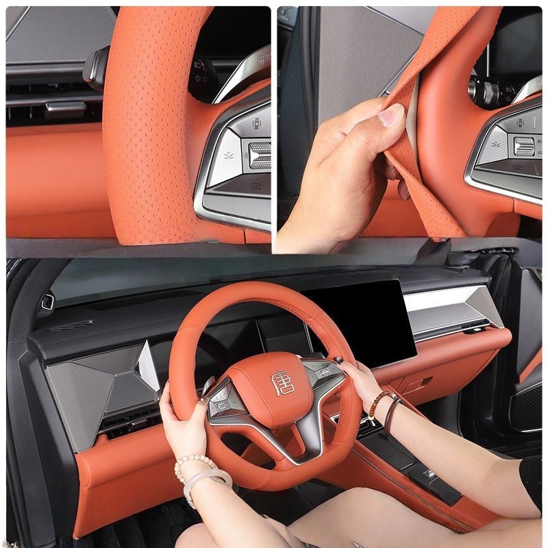 Nappa Leather Steering Wheel Cover for BYD Sealion 8 / ATTO 8 - NICE EVS