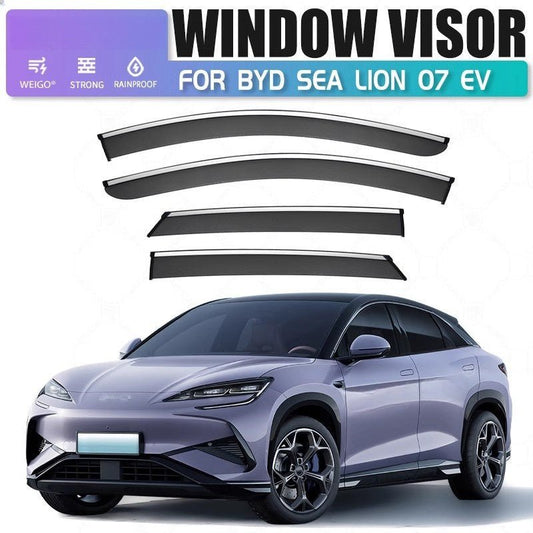 PC Resin Window Visor Rain Guards Weather Shields for BYD Sealion 7 - NICE EVS