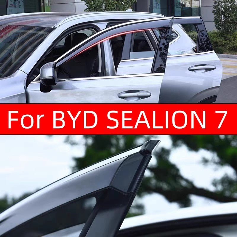 PC Resin Window Visor Rain Guards Weather Shields for BYD Sealion 7 - NICE EVS
