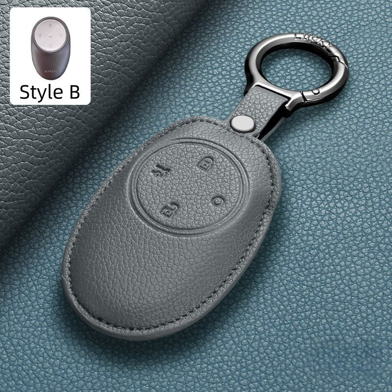 Premium Leather Key Fob Cover for Aion - NICE EVS