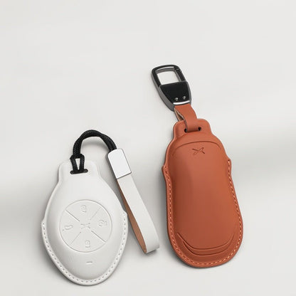 Premium Leather Key Fob Cover for Xpeng EV - NICE EVS