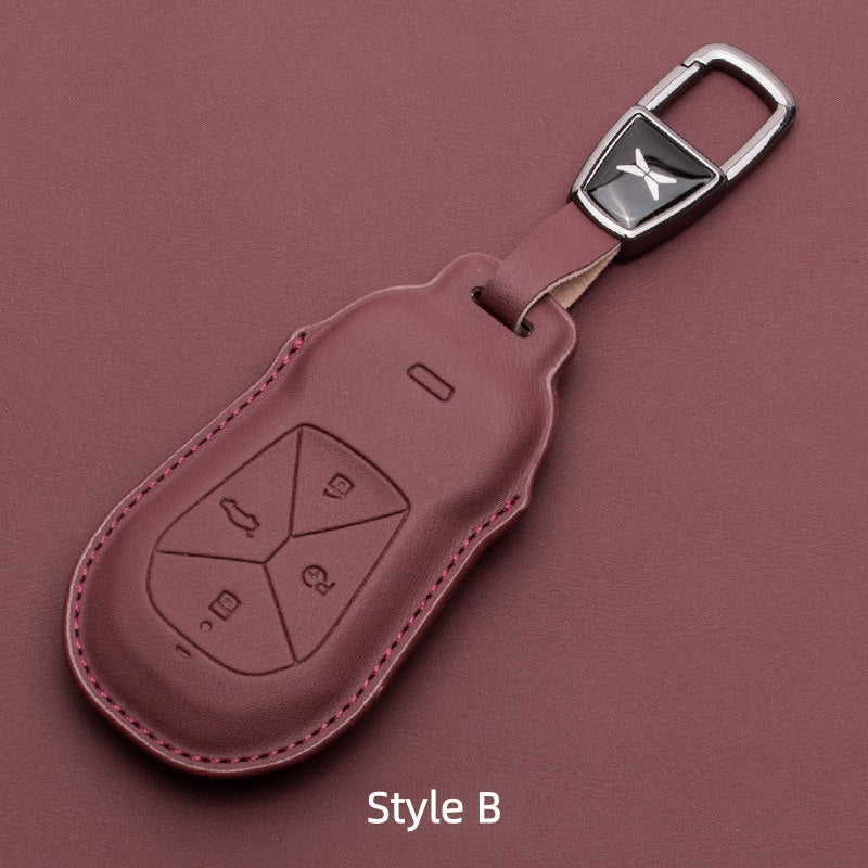 Premium Leather Key Fob Cover for Xpeng EV - NICE EVS