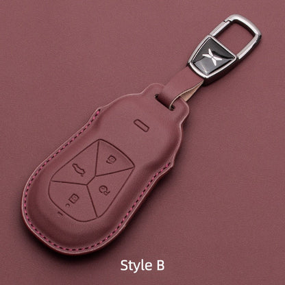 Premium Leather Key Fob Cover for Xpeng EV - NICE EVS
