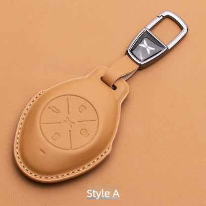 Premium Leather Key Fob Cover for Xpeng EV - NICE EVS