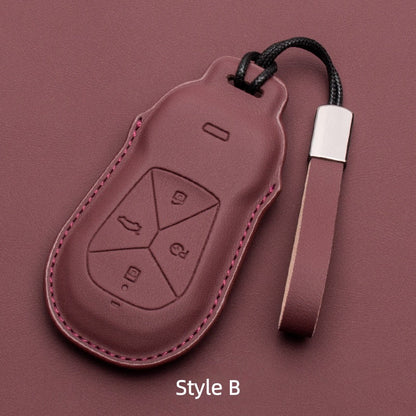 Premium Leather Key Fob Cover for Xpeng EV - NICE EVS