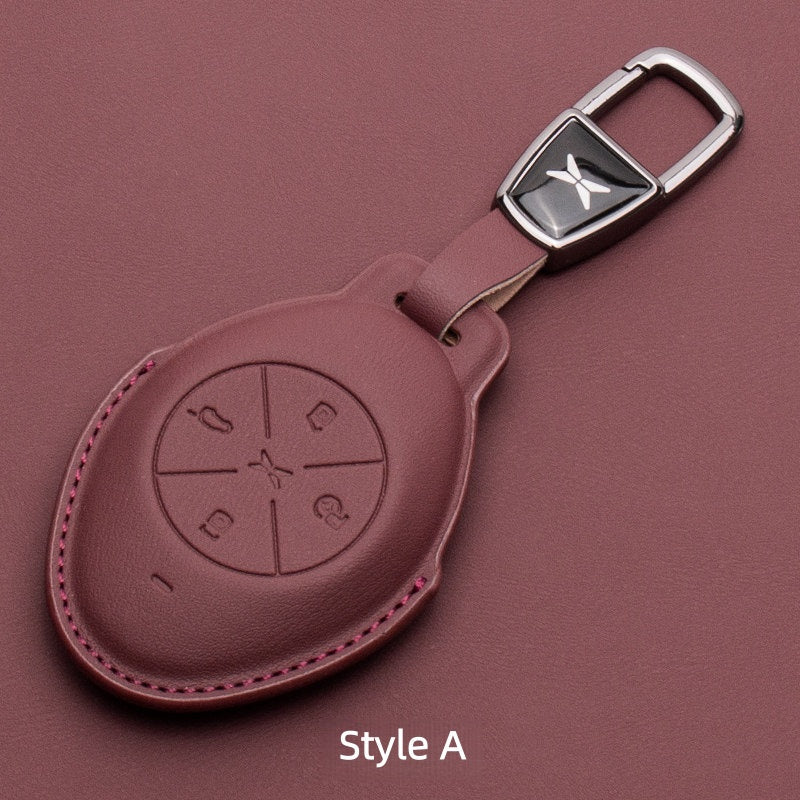 Premium Leather Key Fob Cover for Xpeng EV - NICE EVS