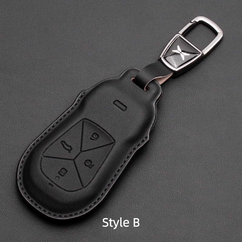 Premium Leather Key Fob Cover for Xpeng EV - NICE EVS