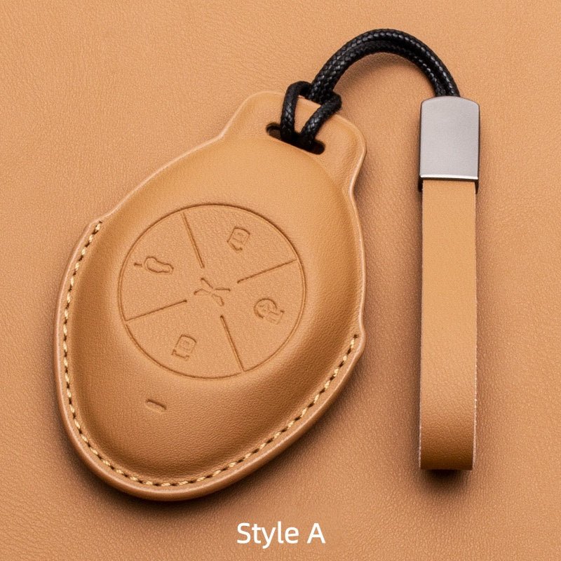 Premium Leather Key Fob Cover for Xpeng EV - NICE EVS