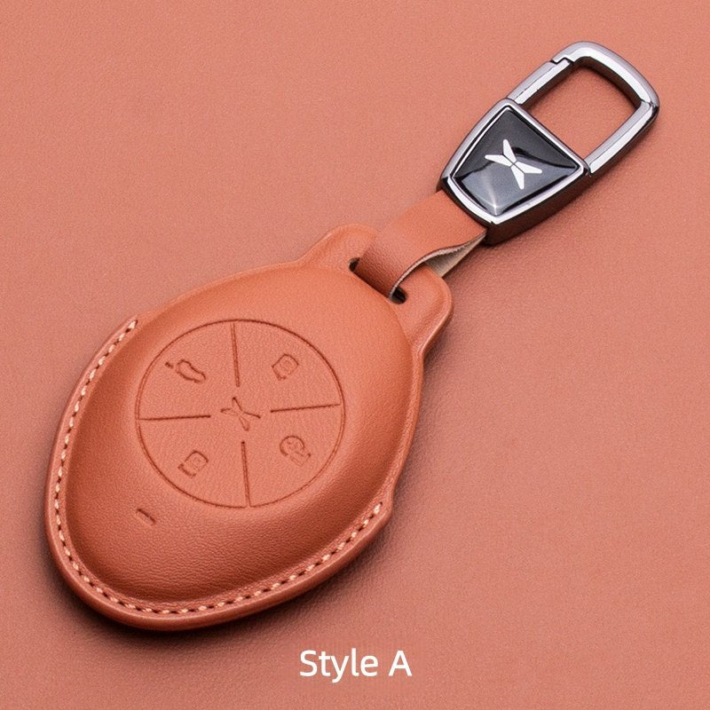 Premium Leather Key Fob Cover for Xpeng EV - NICE EVS