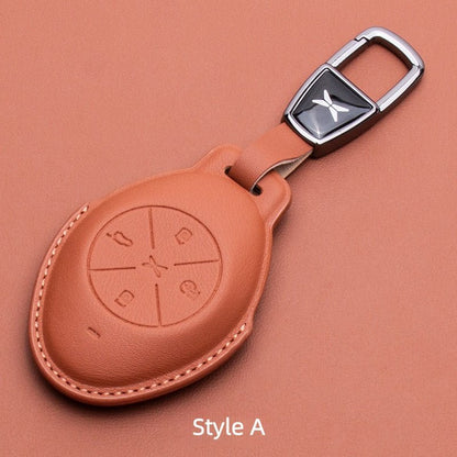 Premium Leather Key Fob Cover for Xpeng EV - NICE EVS