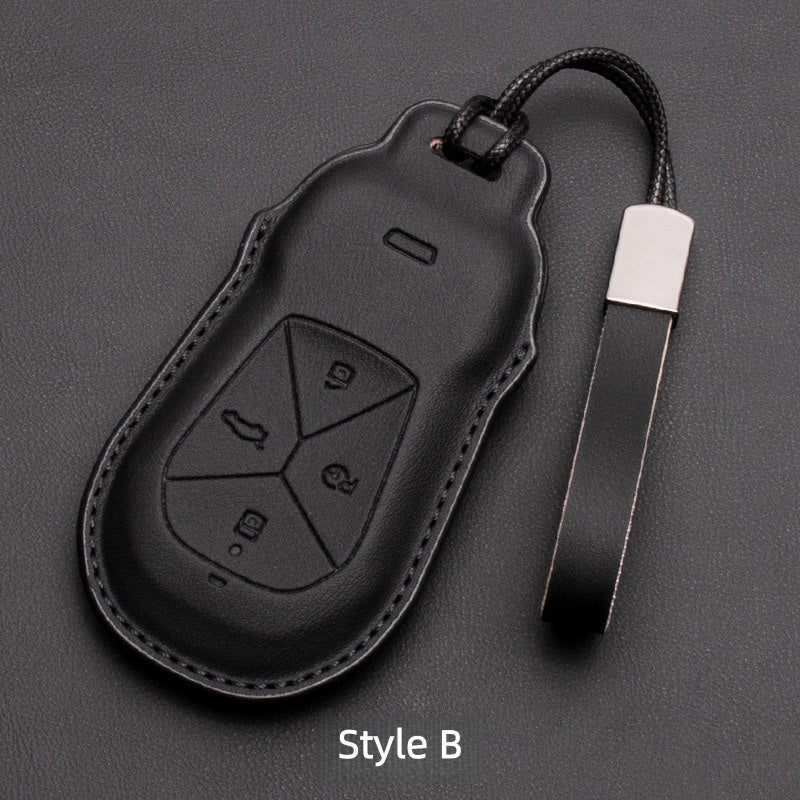 Premium Leather Key Fob Cover for Xpeng EV - NICE EVS