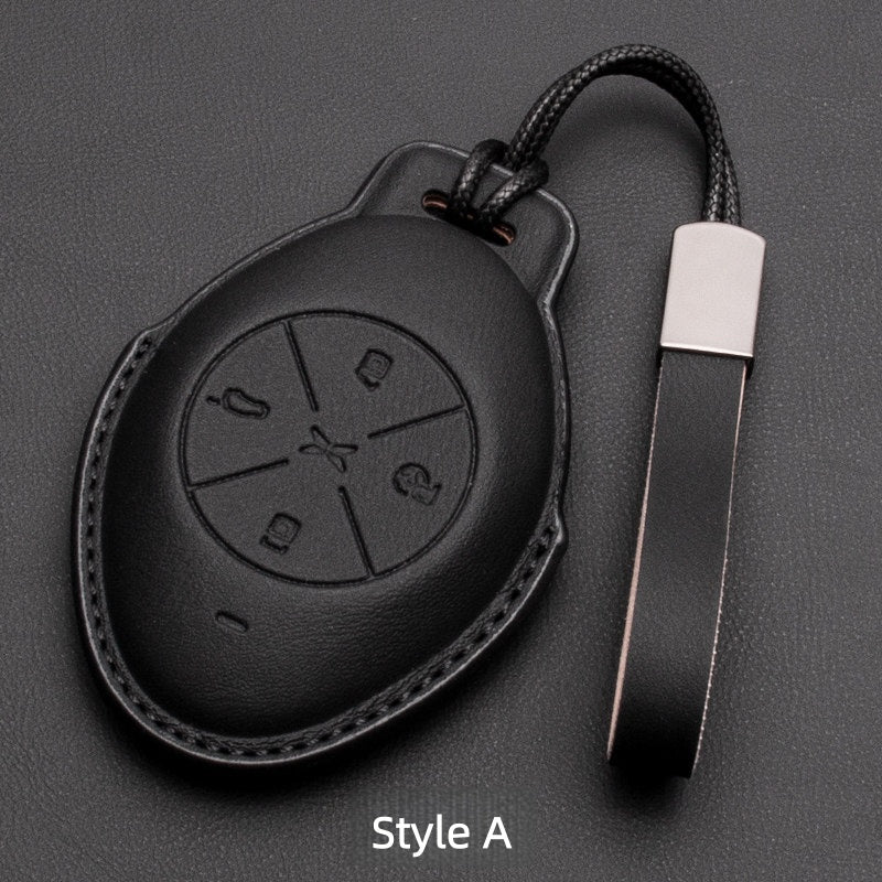 Premium Leather Key Fob Cover for Xpeng EV - NICE EVS