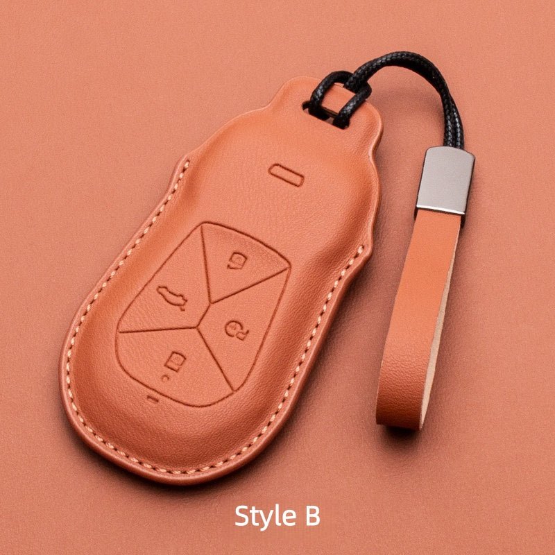Premium Leather Key Fob Cover for Xpeng EV - NICE EVS