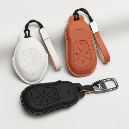 Premium Leather Key Fob Cover for Xpeng EV - NICE EVS