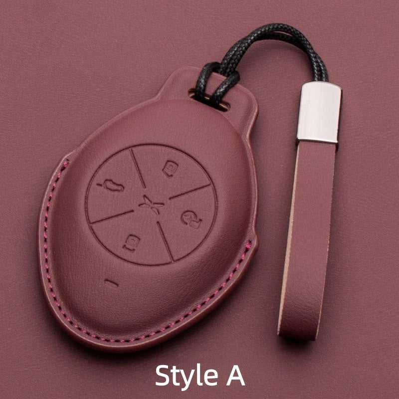Premium Leather Key Fob Cover for Xpeng EV - NICE EVS