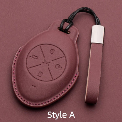 Premium Leather Key Fob Cover for Xpeng EV - NICE EVS