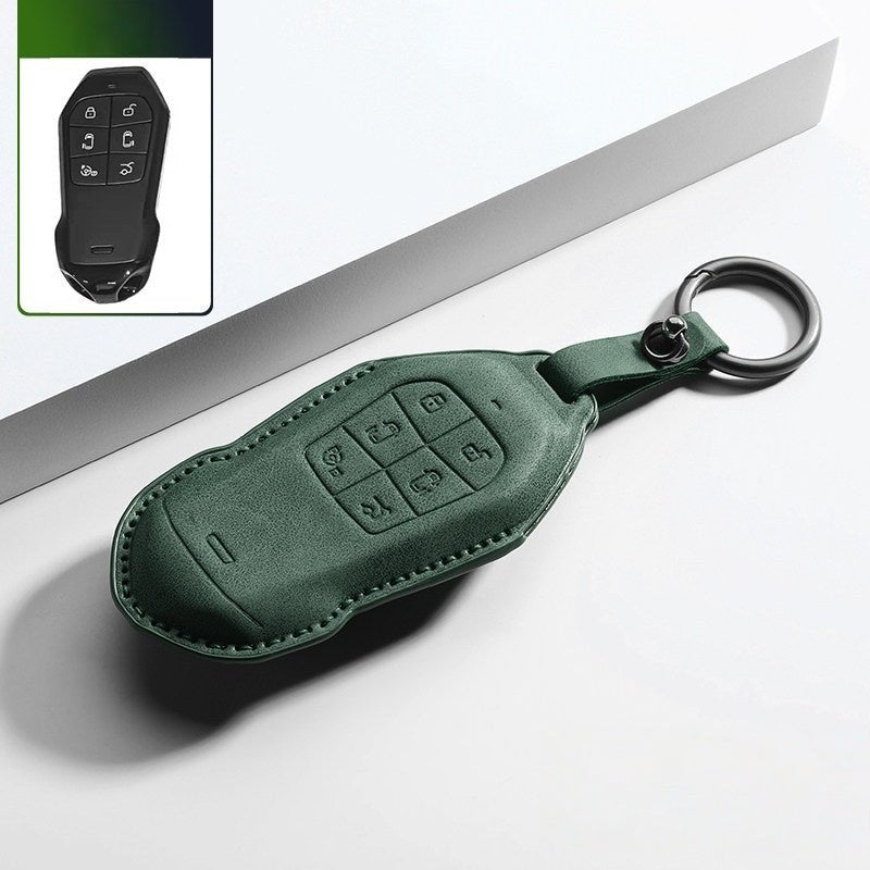 Premium Leather Key Fob Cover for Xpeng X9 - NICE EVS