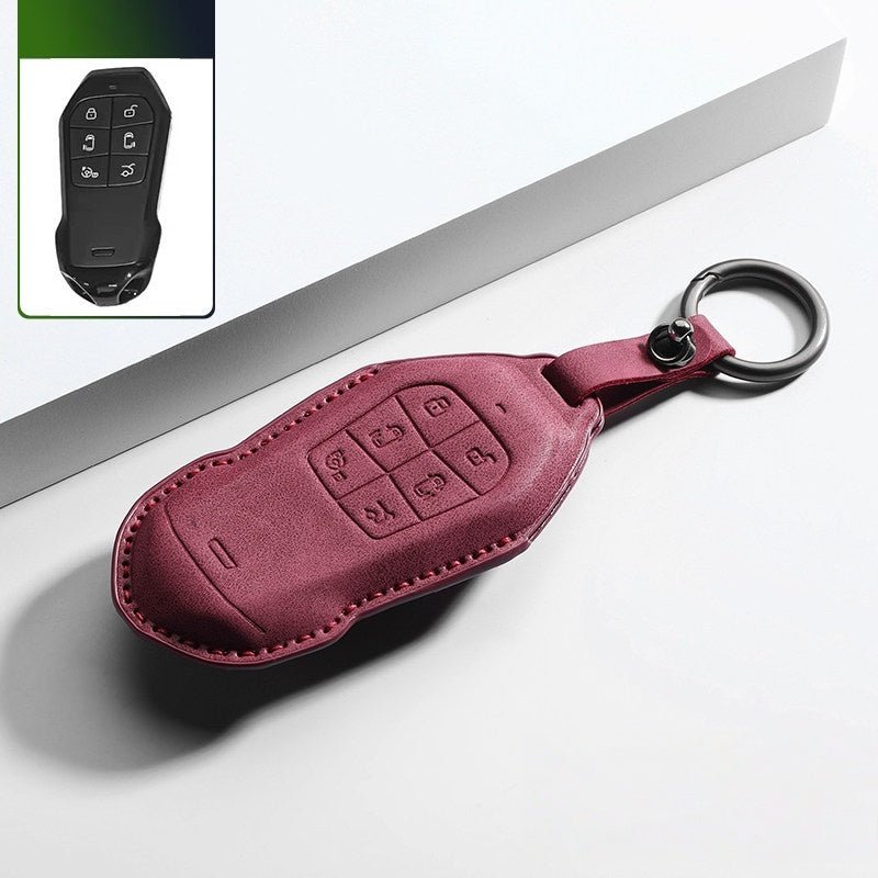 Premium Leather Key Fob Cover for Xpeng X9 - NICE EVS