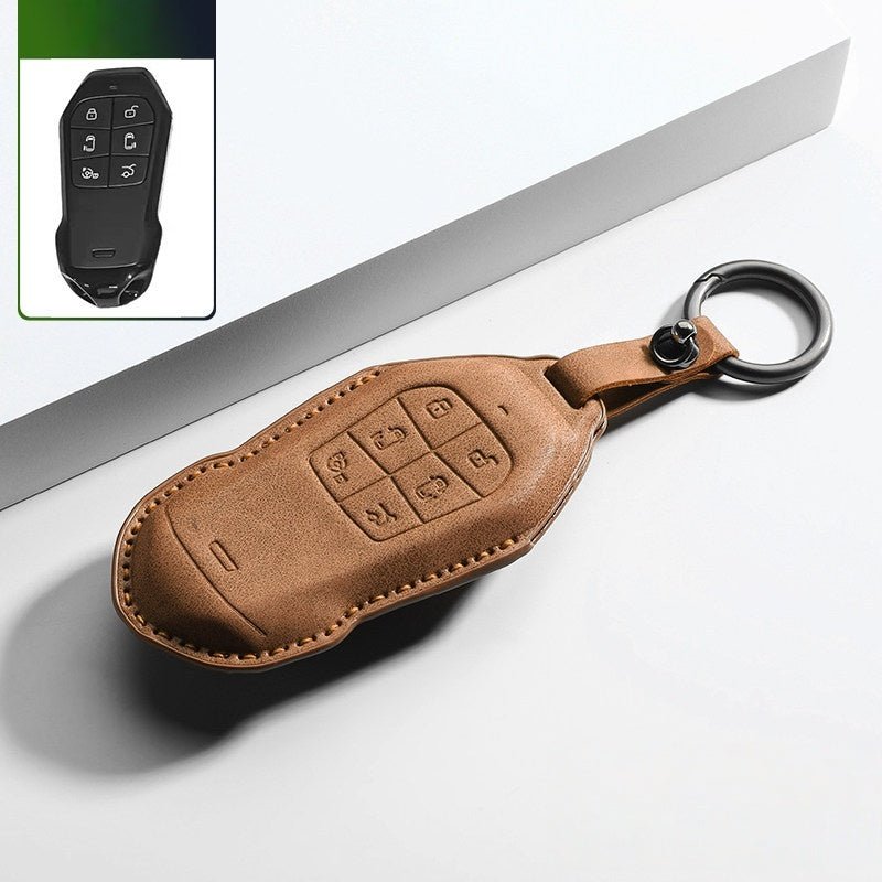Premium Leather Key Fob Cover for Xpeng X9 - NICE EVS