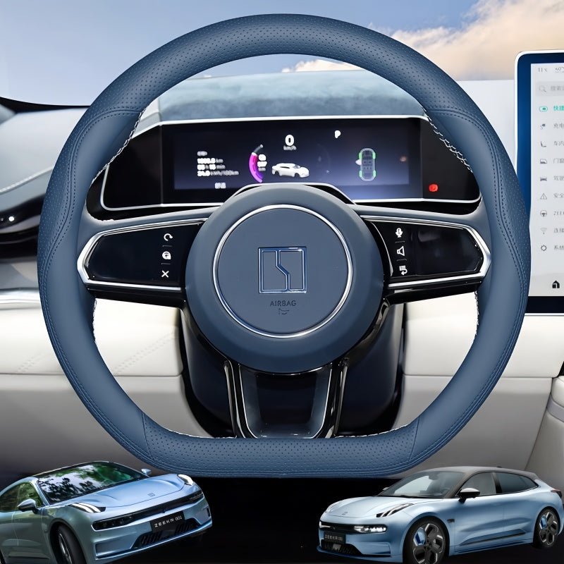 Premium Leather Steering Wheel Cover for ZEEKR 001 & 009 - NICE EVS