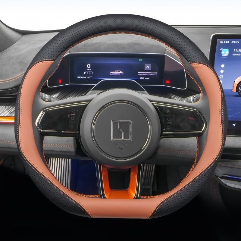 Premium Leather Steering Wheel Cover for ZEEKR 001 & 009 - NICE EVS