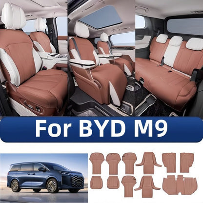 Premium Perforated Leather Seat Covers for BYD M9 - NICE EVS