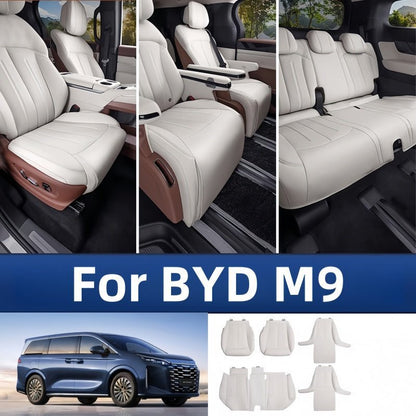 Premium Perforated Leather Seat Covers for BYD M9 - NICE EVS