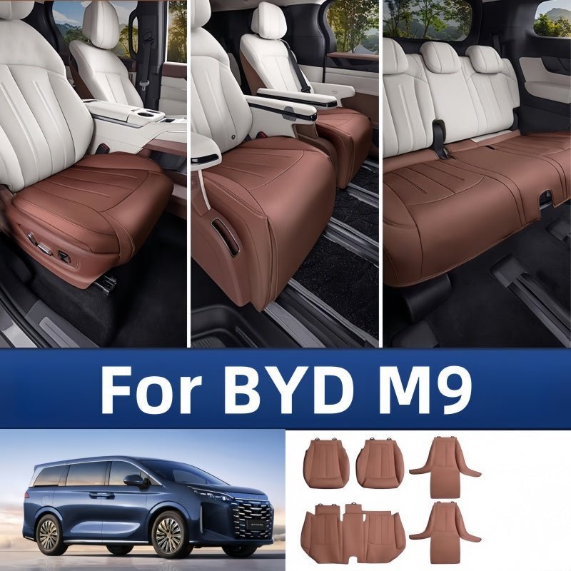 Premium Perforated Leather Seat Covers for BYD M9 - NICE EVS