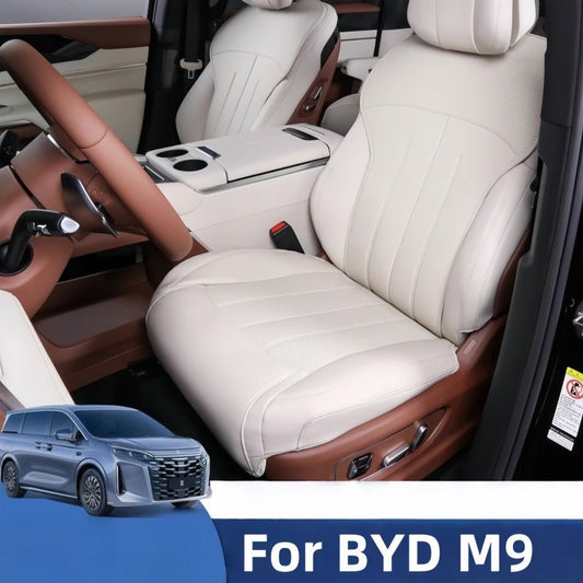 Premium Perforated Leather Seat Covers for BYD M9 - NICE EVS