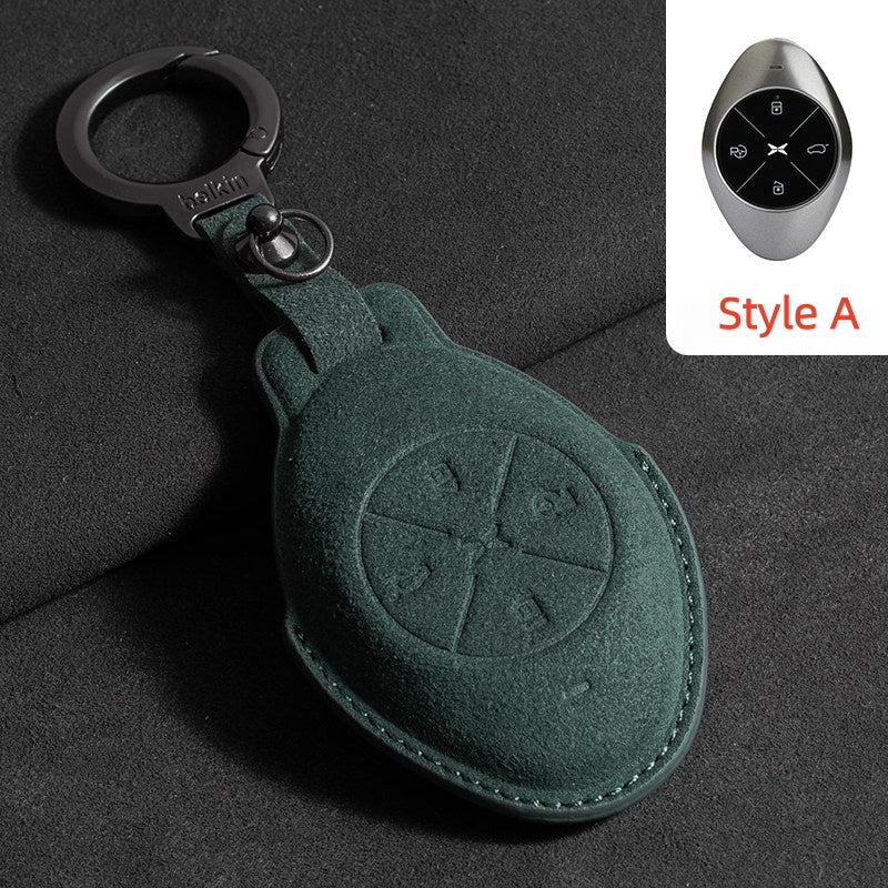 Premium Suede Car Key Fob Cover for Xpeng All Models - NICE EVS