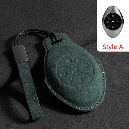 Premium Suede Car Key Fob Cover for Xpeng All Models - NICE EVS