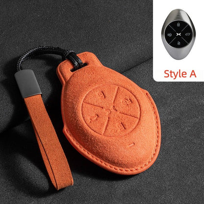 Premium Suede Car Key Fob Cover for Xpeng All Models - NICE EVS