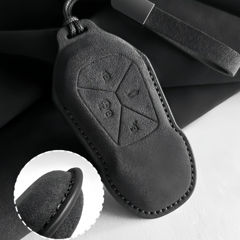 Premium Suede Car Key Fob Cover for Xpeng All Models - NICE EVS