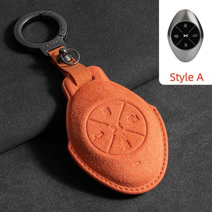 Premium Suede Car Key Fob Cover for Xpeng All Models - NICE EVS